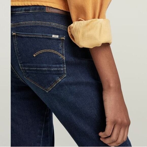 NWT G-STAR RAW Arc 3D Mid Waist Skinny Jeans Sz 24 Dark Aged Blue - Picture 4 of 12